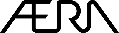 Black logo with the word 'Aera' on a transparent background