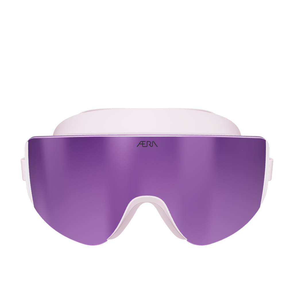 3D model of ÆRA Sports Blushwave swim goggles, showcasing sleek design and high-performance lenses from all angles