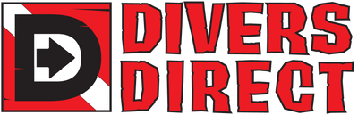 Divers Direct logo with red text and a black and white 'D' on a red background