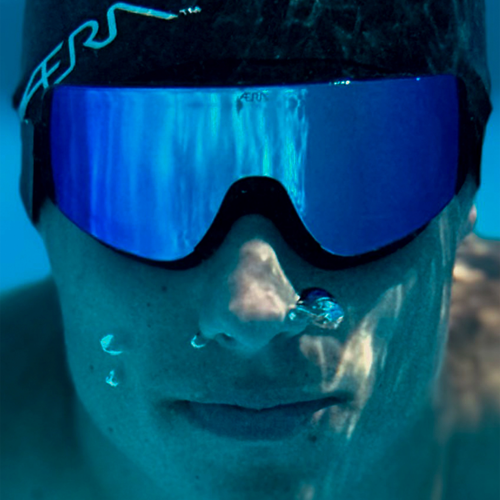 swimming goggles blue ÆRA Frameless Ultralight Blue Steel – Watersports Swim Goggle With Nanotech | Anti Fog, UV Protection